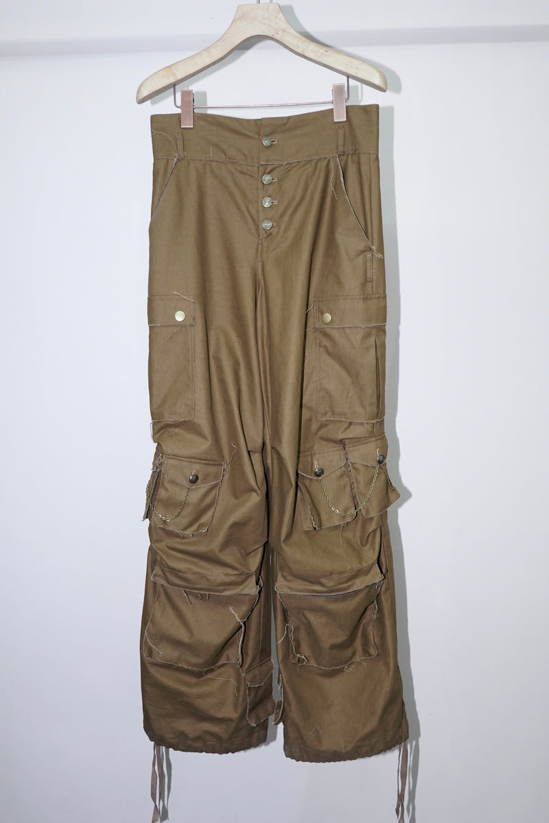 ANTIQUE MILITARY CARGO PANTS (BROWN) – blank