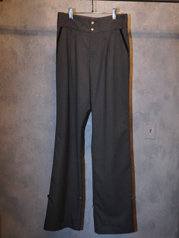 Lame Houndstooth Long Slacks(BLK)