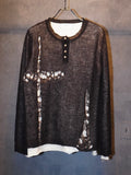Cross Damaged Knit (BLK)
