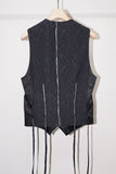 CUTOFF SHINY VEST (BLACK)