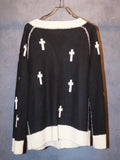 Chandelier Cross Reversible Cardigan(WHT/BLK)