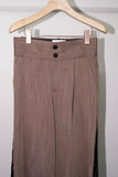 LAME STAR EMBROIDERED WIDE TROUSERS(OCHER)