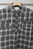 LAME OMBRE WESTERN SHIRT (BLACK)