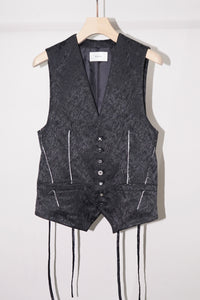 CUTOFF SHINY VEST (BLACK)