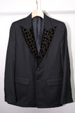 LAME STAR EMBROIDERED JACKET(BLACK)