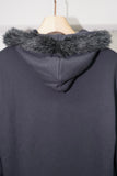 DIAMOND FUR HOODIE(CHARCOAL)