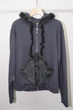 DIAMOND FUR HOODIE(CHARCOAL)