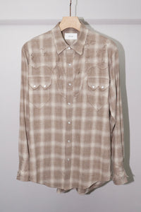 LAME OMBRE WESTERN SHIRT (BEGIE)