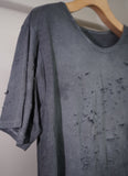 Layered Destroy Tee(CHARCOAL BLACK)