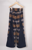 SHAGGY CHECK WIDE PANTS (NAVY)