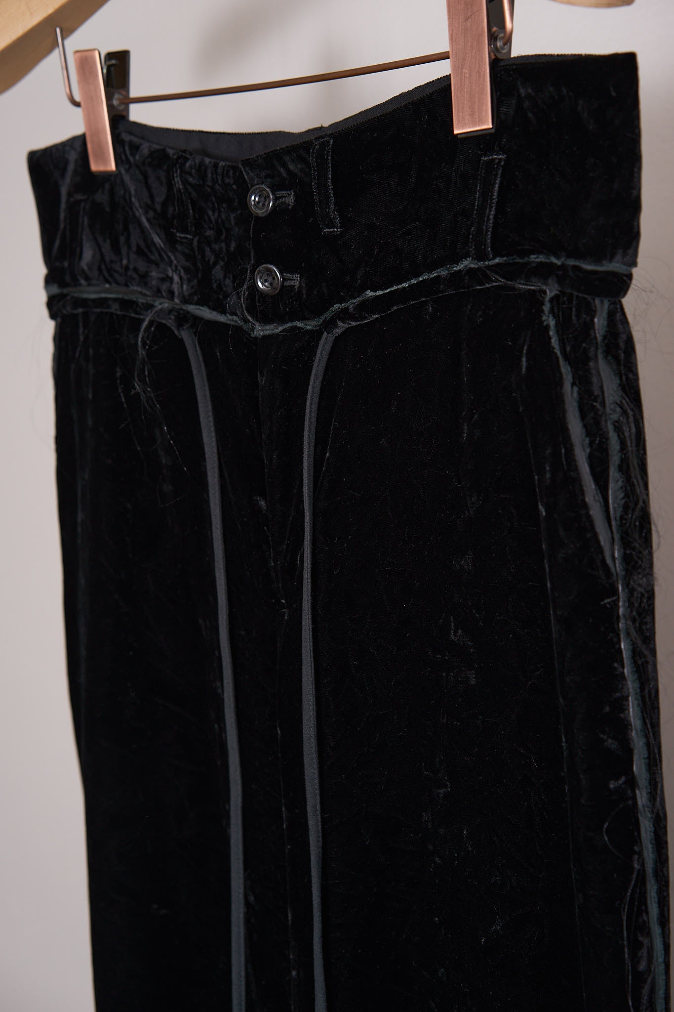 パンツ blank 23AW CUT OFF VELVET TROUSERS CUT OFF VELVET TROUSERS(BLACK) – blank