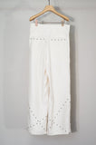 WAVE STUDS WIDE PANTS(WHITE)