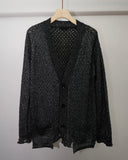 "後払い決済"【9月配送予定】BURNT DAMAGED LAME CARDIGAN (BLACK)