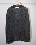 "後払い決済"【9月配送予定】BURNT DAMAGED LAME CARDIGAN (BLACK)