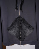 "後払い決済"【9~10月配送予定】DIAMOND FUR HOODIE(CHARCOAL)