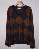 【9月配送予定】DIAMOND PIERROT KNIT(BROWN)