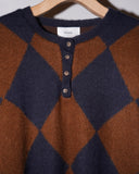 【9月配送予定】DIAMOND PIERROT KNIT(BROWN)