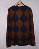 【9月配送予定】DIAMOND PIERROT KNIT(BROWN)