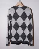 【9月配送予定】DIAMOND PIERROT KNIT(WHT)