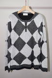 DIAMOND PIERROT KNIT(WHT)