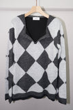 DIAMOND PIERROT KNIT(WHT)