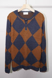 DIAMOND PIERROT KNIT(BROWN)