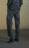 SILK WOOL TAPERED TROUSERS