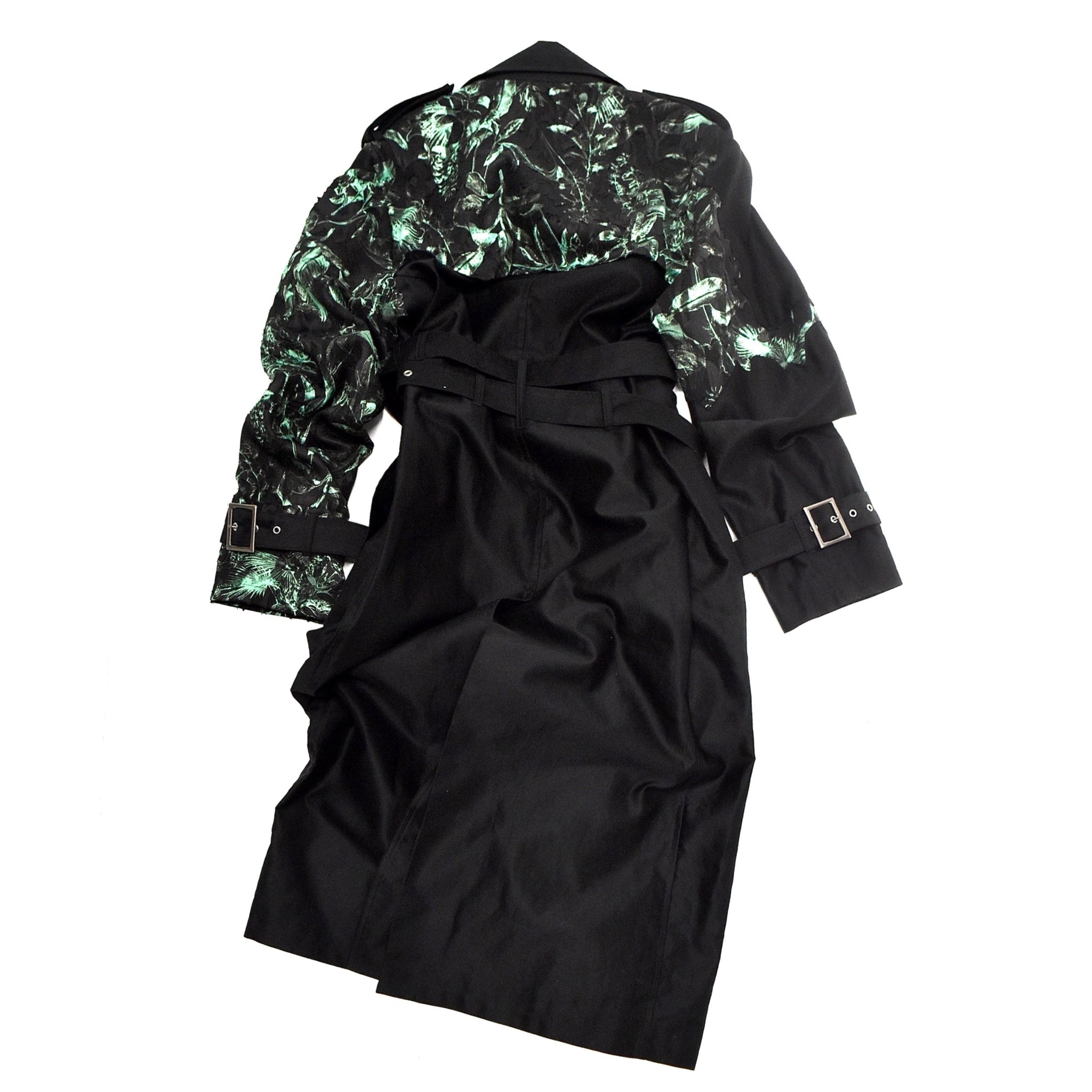 RE: JACQUARD TRENCH COAT(BLACK) – blank