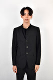 MAO COLLAR DECORATED LACE JACKET(BLACK)